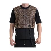 Leopard Silke Uten Ermer Sportswear Vest