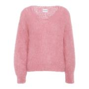 Milana Ls Mohair Knit - Soft Berry