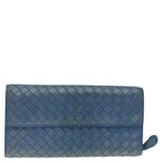 Pre-owned Bla skinn Bottega Veneta lommebok