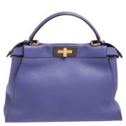 Pre-owned Lilla skinn Fendi Peekaboo