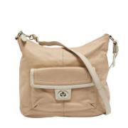 Pre-owned Beige Leather Coach Skulderveske