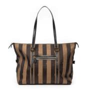 Pre-owned Brunt lerret Fendi Tote