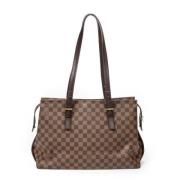 Pre-owned Brunt lerret Louis Vuitton Chelsea