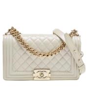 Pre-owned Hvit skinn Chanel Flap Bag