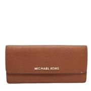 Pre-owned Brunt skinn Michael Kors lommebok