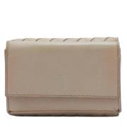 Pre-owned Beige Leather Bottega Veneta lommebok