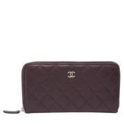 Pre-owned Lilla skinn Chanel lommebok