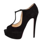 Pre-owned Svart semsket skinn Christian Louboutin haeler