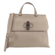 Pre-owned Beige skinn Gucci bambus