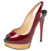 Pre-owned Burgunder skinn Christian Louboutin haeler