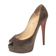 Pre-owned Gra semsket skinn Christian Louboutin haeler