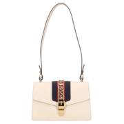 Beige Lær Gucci Sylvie Veske