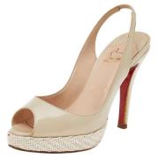 Pre-owned Beige Laer Christian Louboutin Sandaler