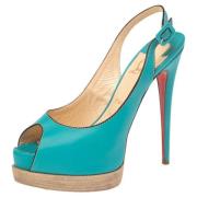 Pre-owned Gront skinn Christian Louboutin Sandaler