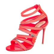 Pre-owned Rosa stoff Christian Louboutin Sandaler