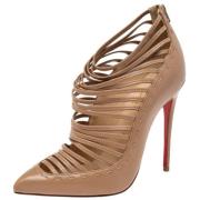 Pre-owned Beige skinn Christian Louboutin stovler