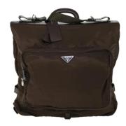 Pre-owned Brunt stoff Prada Travel Bag