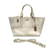 Pre-owned Beige Leather Coach Skulderveske