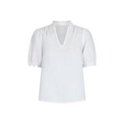 White Neo Noir Odesa Linen Blouse Bluse