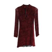 Pre-owned Burgunder viskose Yves Saint Laurent kjole