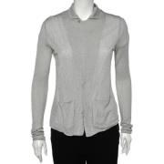 Pre-owned Gra strikket Armani Cardigan