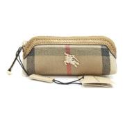 Pre-owned Beige lerret burberry clutch