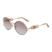 Gold/Brown Grey Shaded Sunglasses