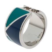 Pre-owned Bla metall Fendi Ring