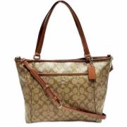 Pre-owned Beige Canvas Coach Tote