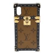 Pre-owned Brunbelagt lerret Louis Vuitton-sak