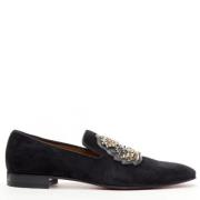 Pre-owned Svart semsket skinn Christian Louboutin flate sko