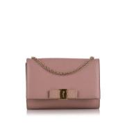 Pre-owned Rosa skinn Salvatore Ferragamo Crossbody veske