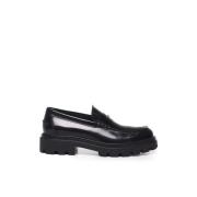 Sort Skinn Loafer Sneakers