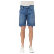 Resort Label Bomull-Lin Bermuda Shorts