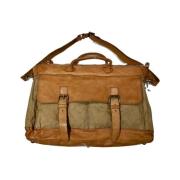 Canvas/Kalv Weekender Bag, Beige