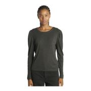 Anthracite Sweater med Bakreakkeutringning