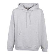 Oversized Logo Hoodie Lys Grå Melange