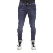 Slim-Fit Jeans med knappelukking