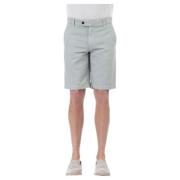 Grønn Bomull-Lin Bermuda Shorts