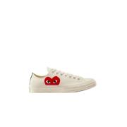 Hvite lave sneakers fra Converse x Comme des Garçons