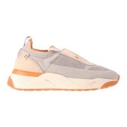 Beige Stoff Sneakers