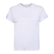 Hvit T-skjorte med logo print