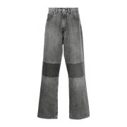 Extended Third Cut Svarte/Grå Straight Jeans