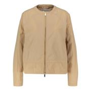 Beige City Light Bomber med snøring