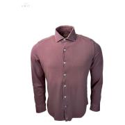 Piquet Jersey Skjorte, Aubergine