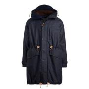 Mountain Parka Navy med Brun Fôr