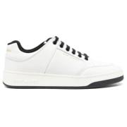 Svart & Hvit Skinn Sneakers