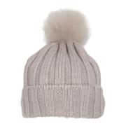 Vinterullhatt med cashmere pom pom