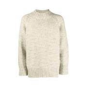 Chunky-Strikket Crew-Neck Jumper