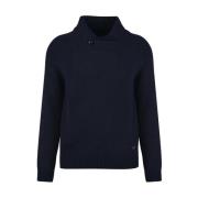 Navy Shawl Krage Sweatshirt